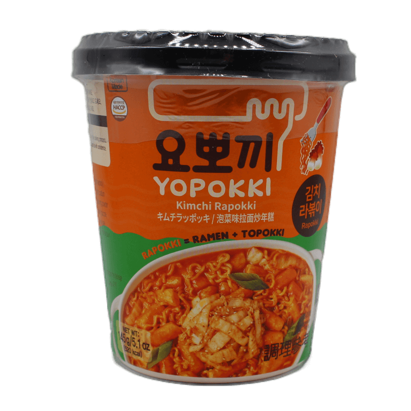 YOPOKKI Ricecake &amp; Ramen Cup-Kimchi Flavor 145g