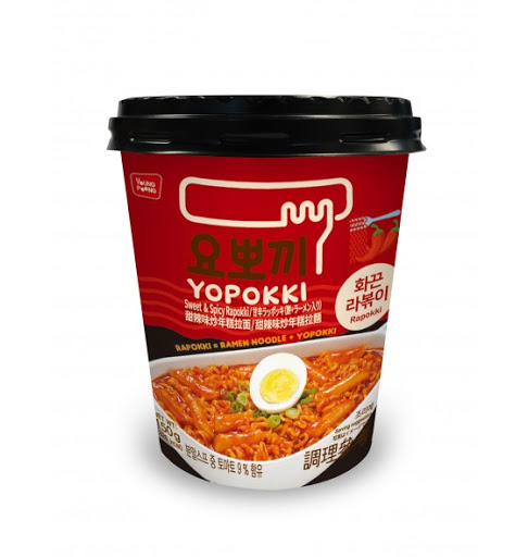 YOPOKKI Ricecake&amp;Ramen Cup-Hot&amp;Spicy Flavor 145g