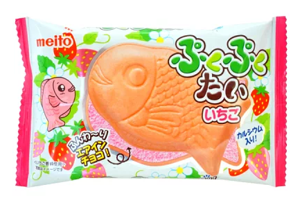 MEITO 鲷鱼烧夹心威化 草莓口味 16.5g 