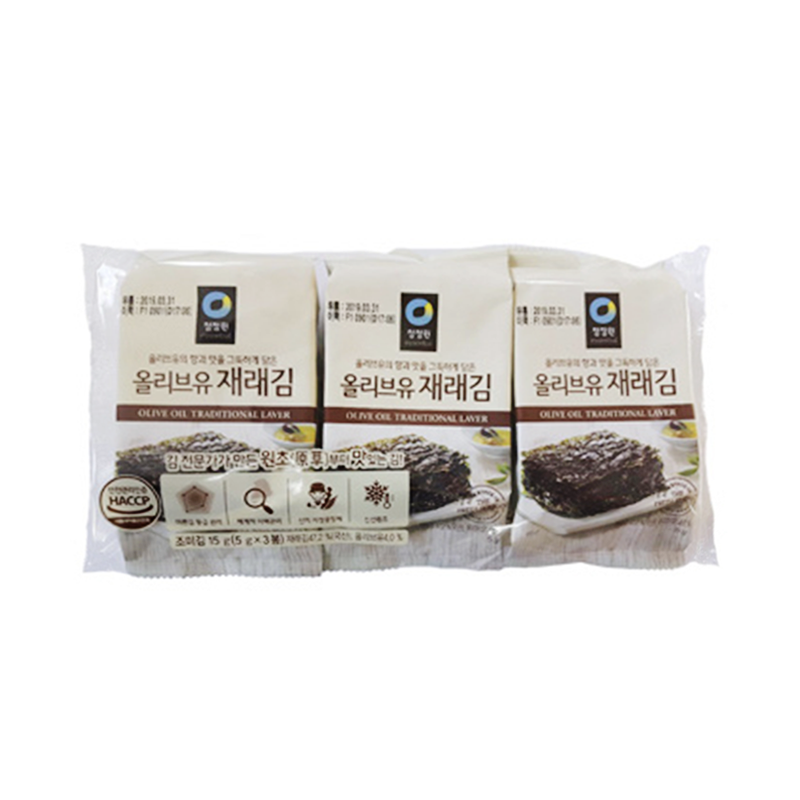 CJW Seaweed Snack with Olive Oil (4.5g*3) 13.5g