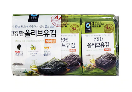 CHUNG JUNG WON Seaweed Snack Olive Oil Laver (5g*9) 45g