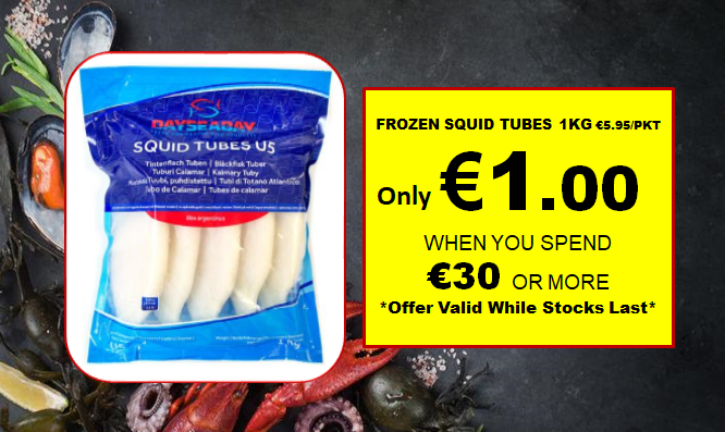 *Offer* Frozen Squid Tube 1kg &lt; WHEN YOU SPEND €30 OR MORE &gt;