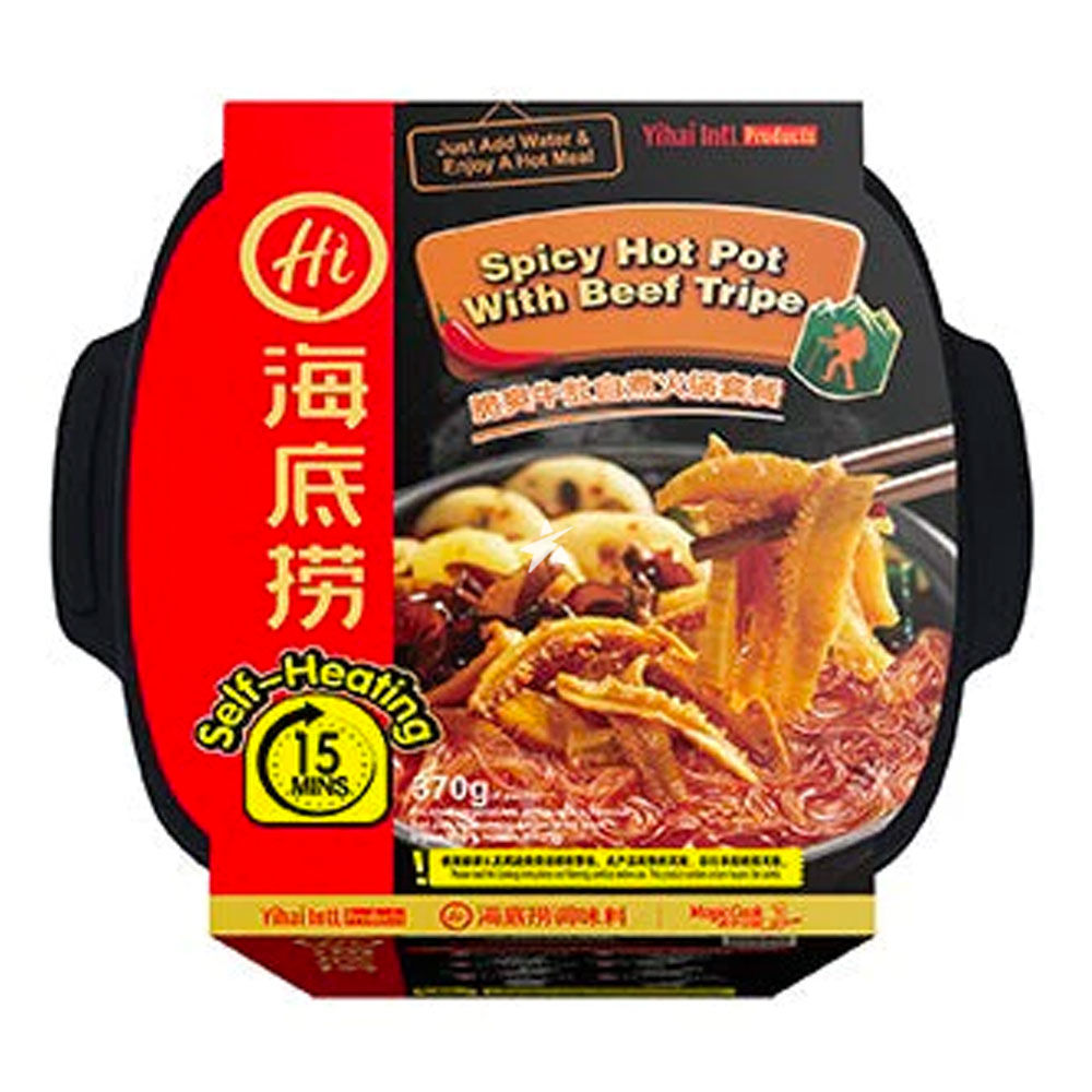 HAI DI LAO Self-Heating Spicy Beef Tripe Hot Pot-Spicy Flavor 370g