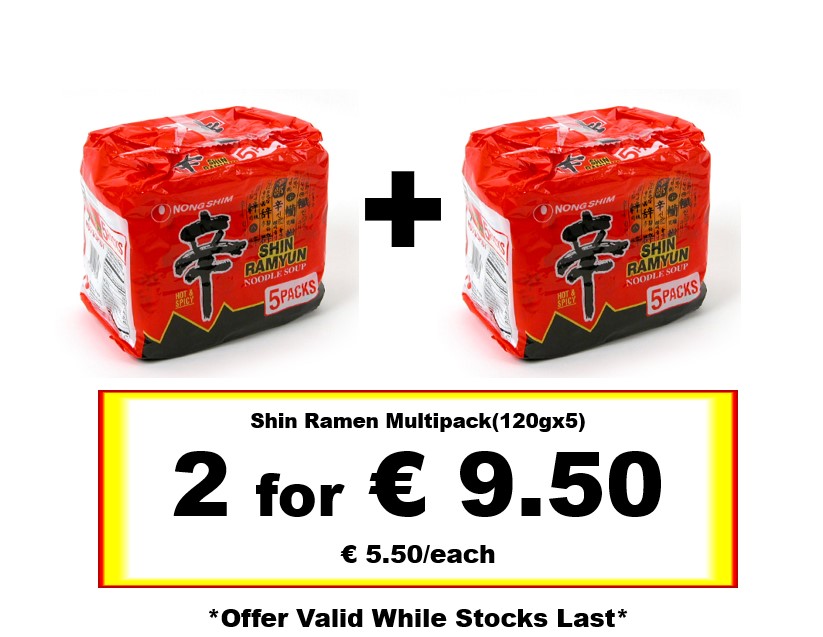 * Offer * NS Shin Ramen Noodles Multi Pack *(120gx5pcs) 600gx2*