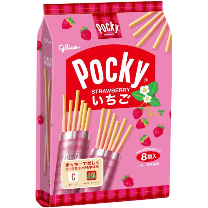 Glico Pocky Strawberry 8P 93.6g