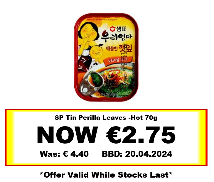 * Offer * SP Tin Perilla Leaves -Hot 70g BBD: 20/04/2024