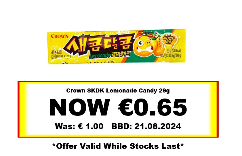 * Offer * Crown SKDK Lemonade Candy 29g BBD: 21/08/2024