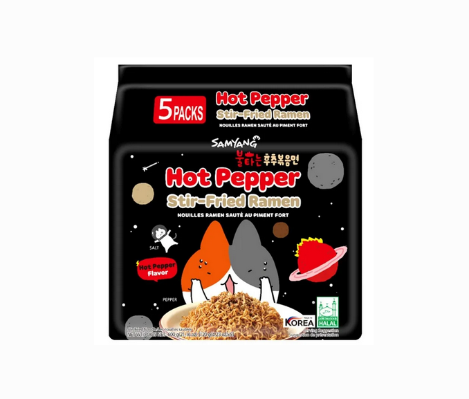 SAMYANG Hot Pepper Stir-Fried Ramen Multipack120g x5