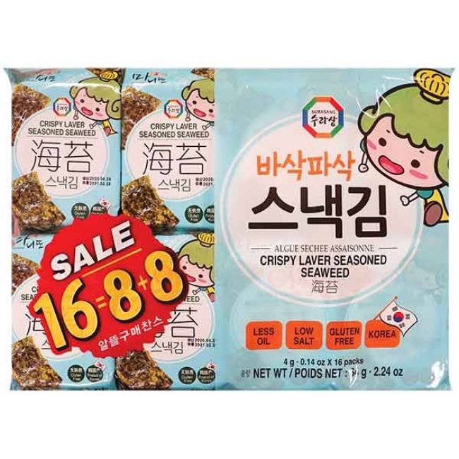 SURASANG Seasoned Seaweed 16x4g