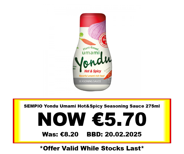 * Offer * SEMPIO Yondu Umami Hot&amp;Spicy Seasoning Sauce 275ml BBD: 20/02/2025