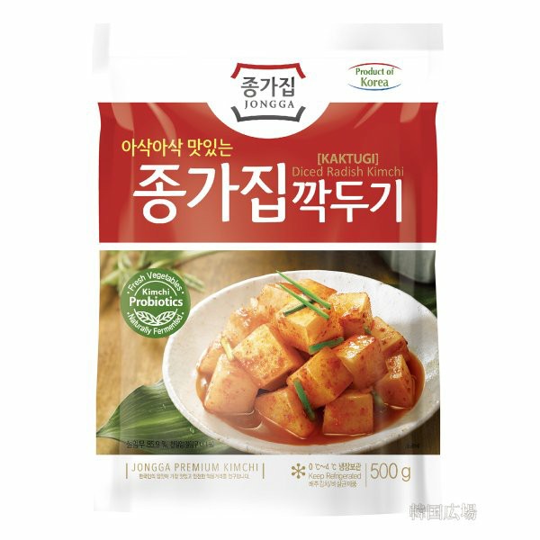 Jongga Cut Radish Kaktugi Kimchi 500g