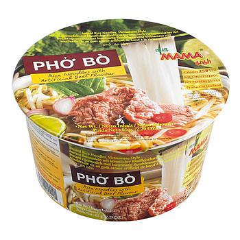 Mama Instant Rice Noodle Pho Bo Bowl -Beef Flavour 65g