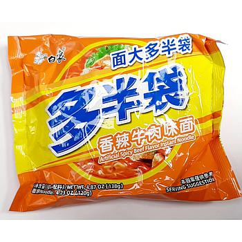 BAIXIANG Instant Noodles Beef Spicy Flavour 115g