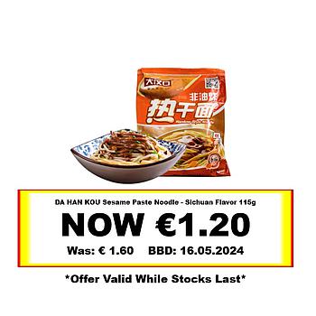 * Offer * DA HAN KOU Sesame Paste Noodle - Sichuan Flavor 115g BBD: 16/05/2024