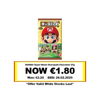 * Offer * BANDAI Super Mario Charapaki Chocolate 27g BBD: 28/02/2025